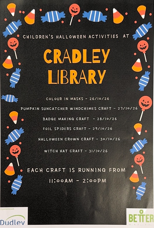 Cradley Library - Children's October Half Term Activities